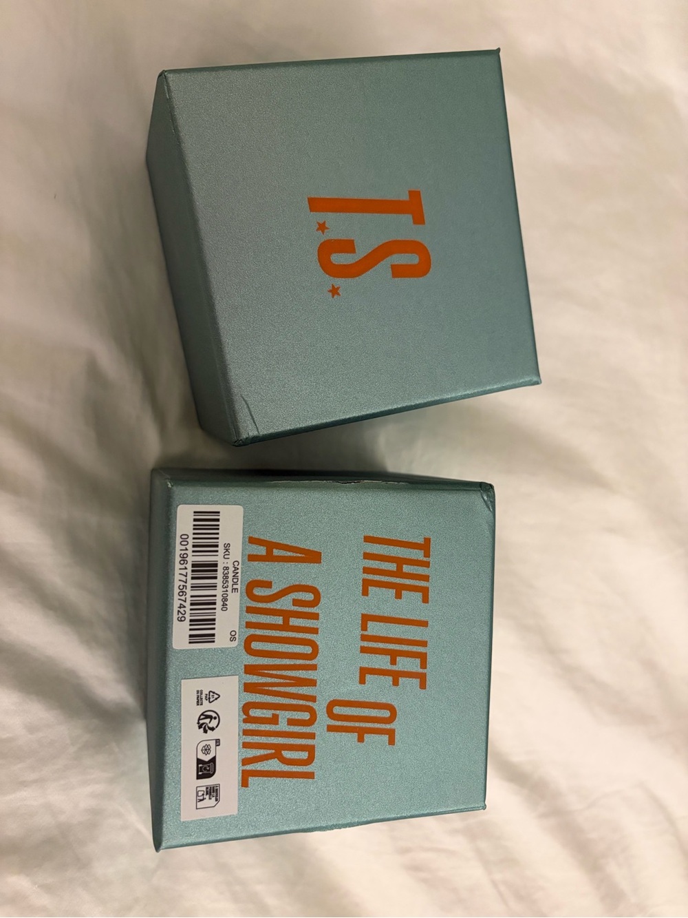 The Life of a Showgirl Candle BOX ONLY - Teal & Orange